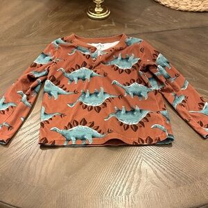 Carter's Dino Adventure Long Sleeve Shirt - Rust and Teal